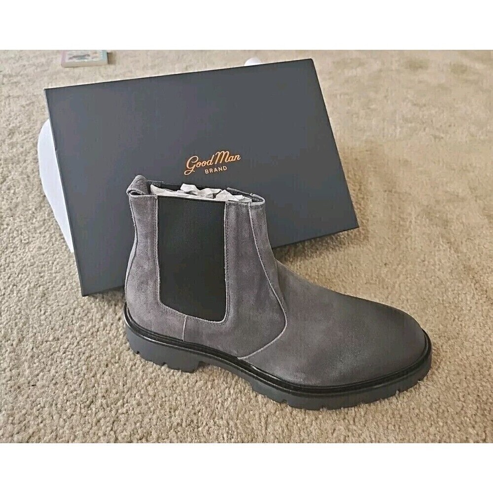 Good Man Brand Charcoal Leather Chelsea Boots Size 12
